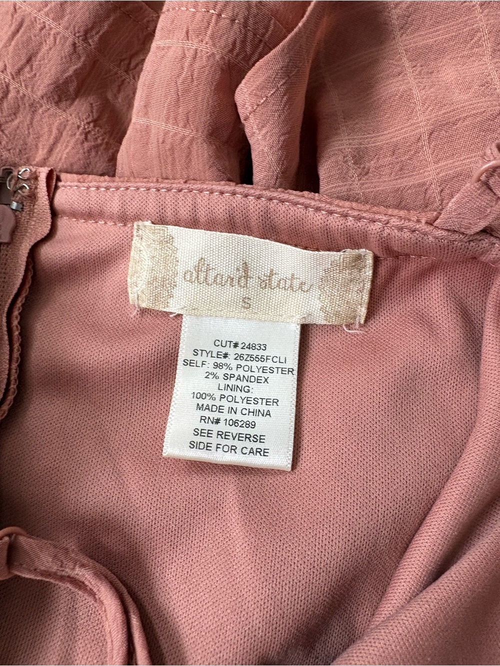Altar'd State Rusty Rose Ruffle Wrap Mini Dress - Picture 3 of 3